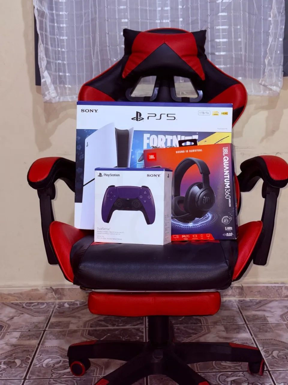 PS5 com acessórios 
