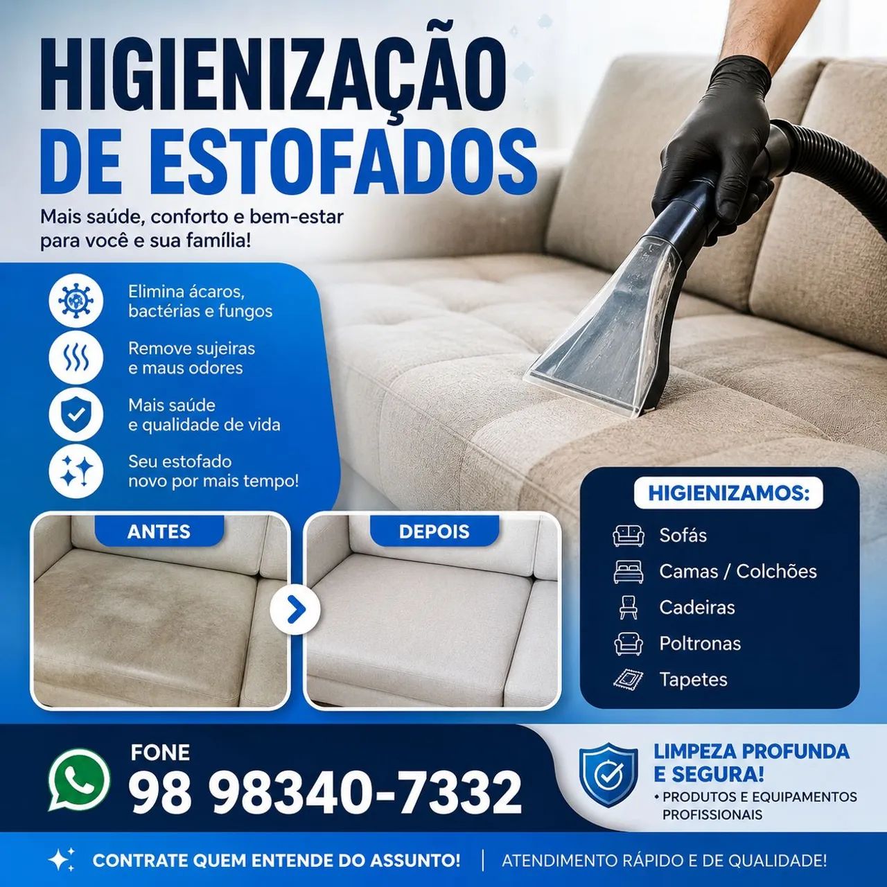 Higienização de estofados 