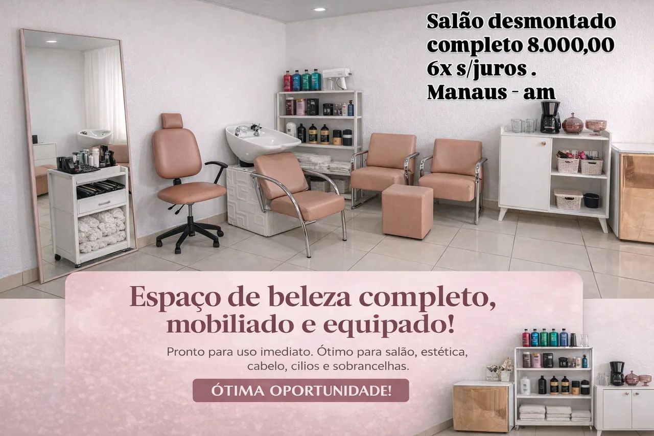 Salão beleza desmontado . 
