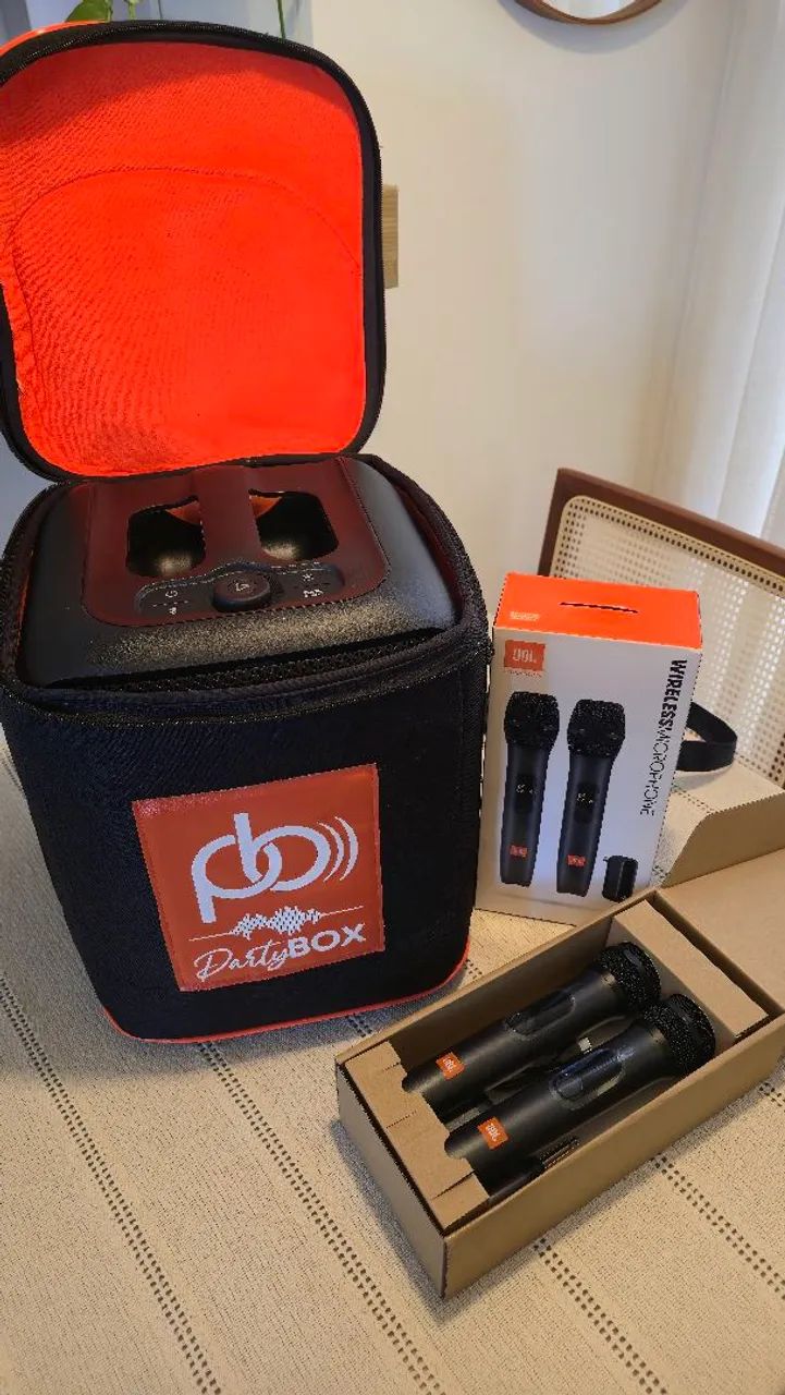Caixa e microfones JBL - Foto 3