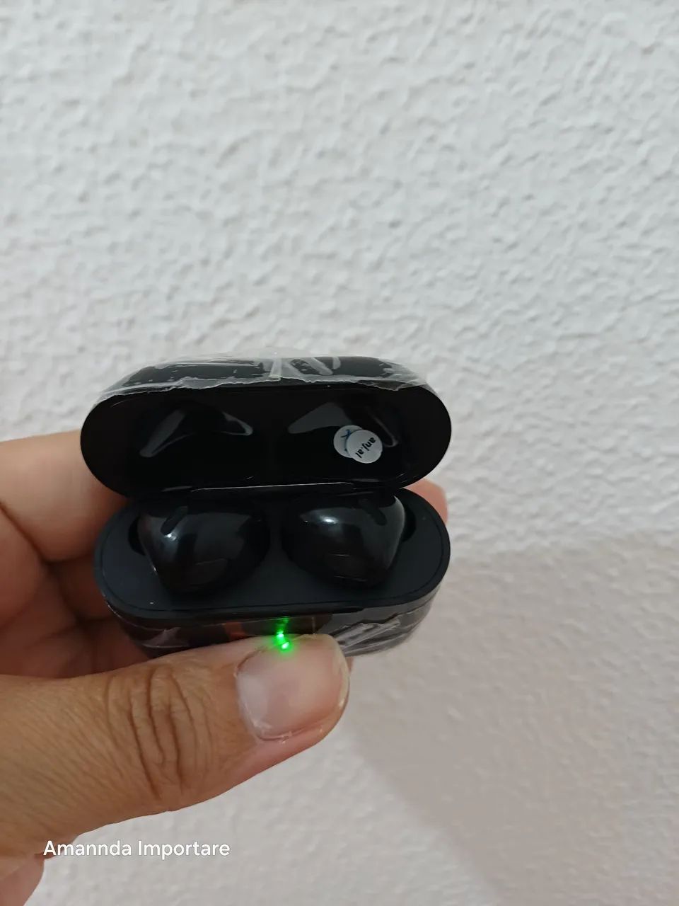 Fone de ouvido bluetooth preto  - Foto 2