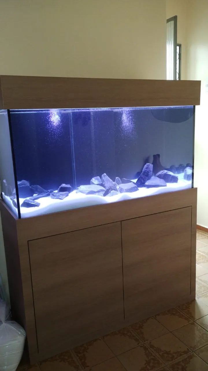 Aquário 200L 100x40x50 + móvel naval  - Foto 3
