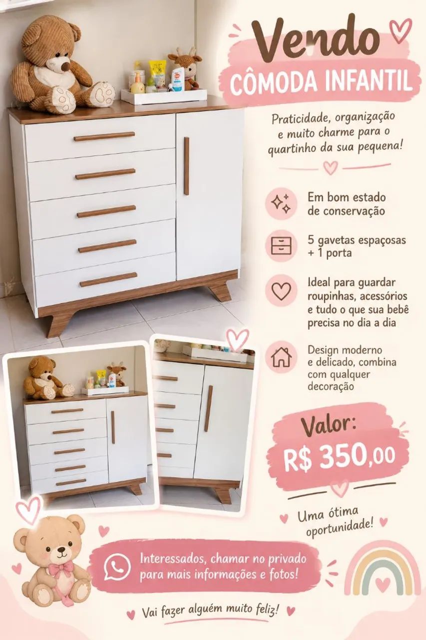Cômoda infantil 