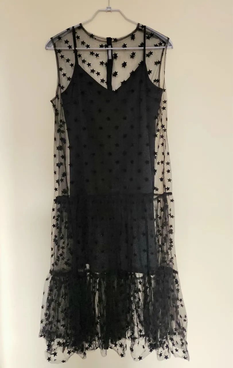 Vestido de Tule com Estrelas de Veludo 12 Storeez - Foto 3