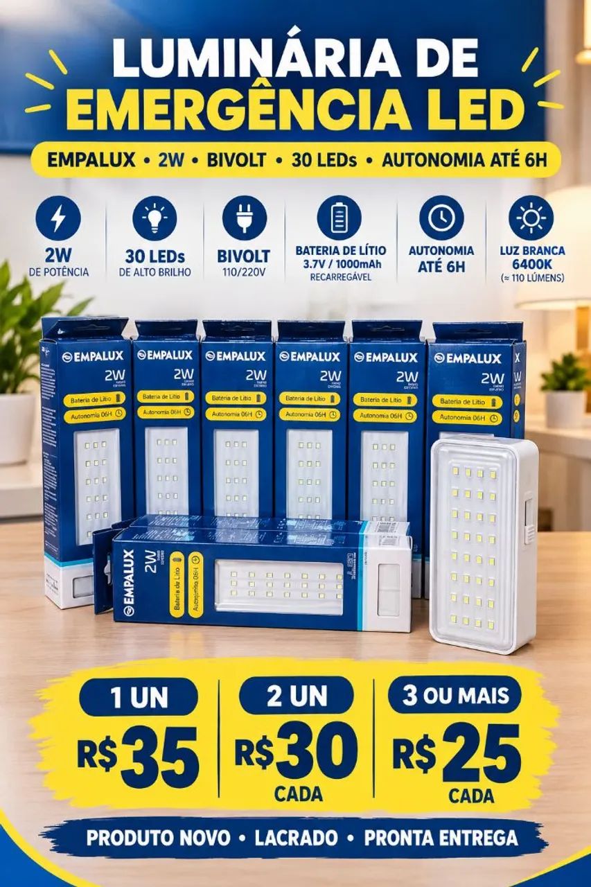 Luminária de Emergência - Foto 2