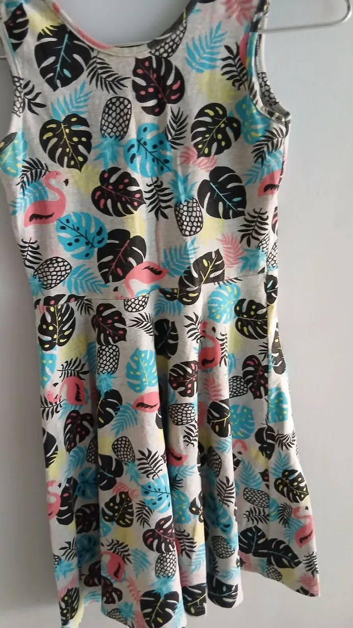 Vestido azul estampado