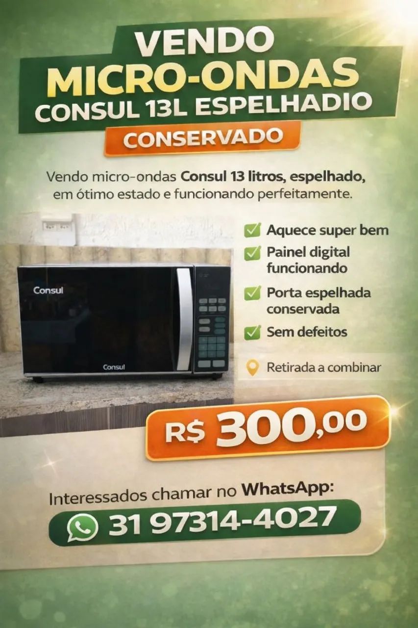 Microondas Consul seminovo
