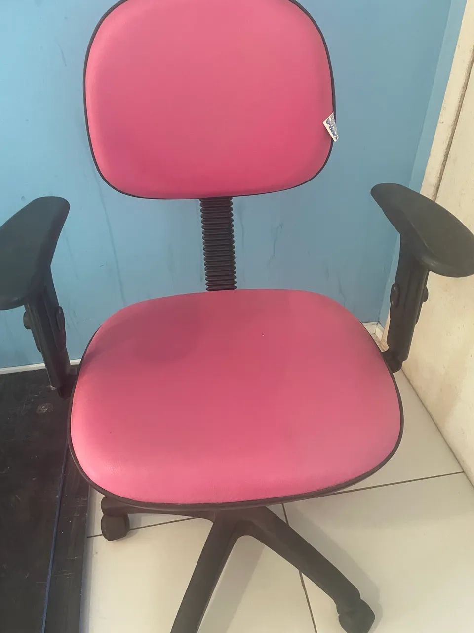 Cadeira escritório giratória rosa 