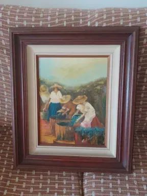 Quadro Antigo Pintura a Óleo - 60 cm X  40 cm - Raridade