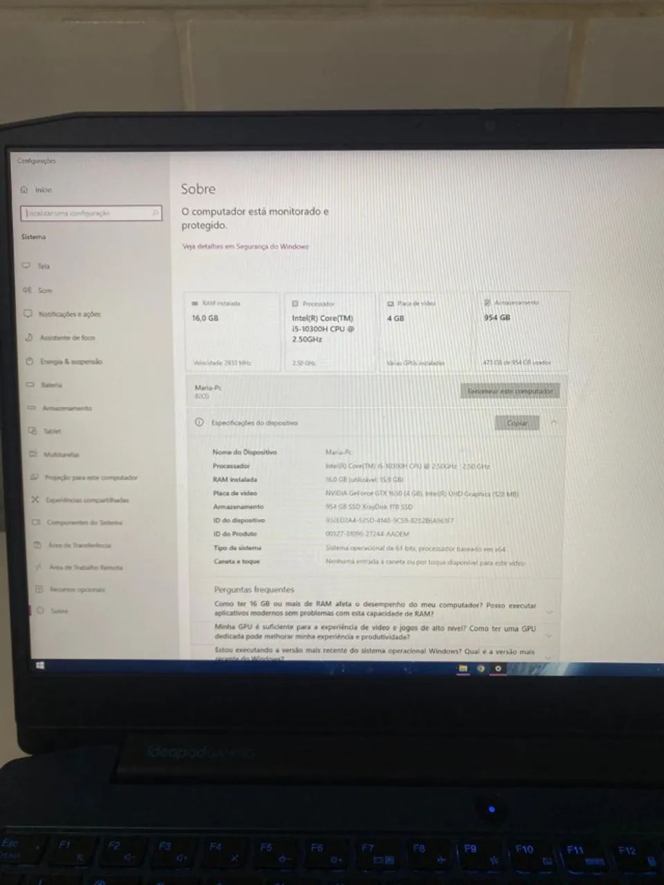 Notebook Lenovo Ideapad Gaming 3i - i5 10ª Geração - Foto 5