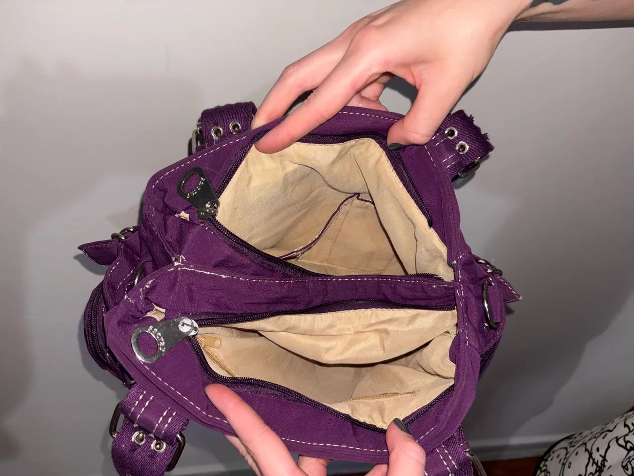 bolsa cargo roxa - Foto 3