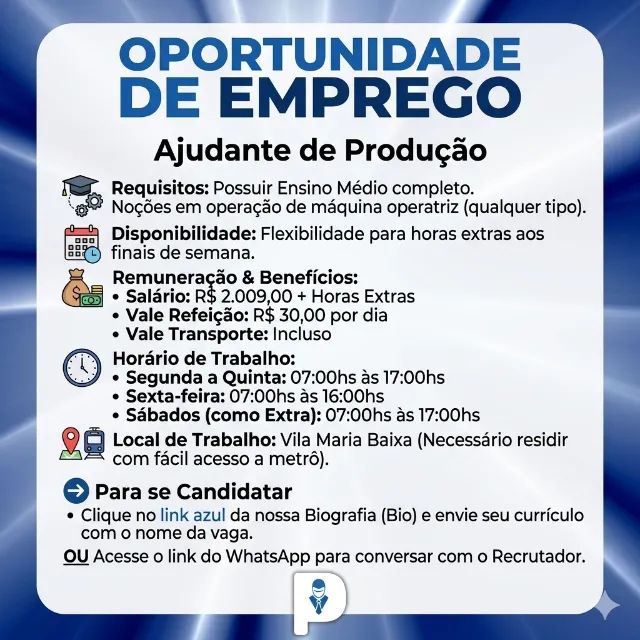 Ajudante de Produção 