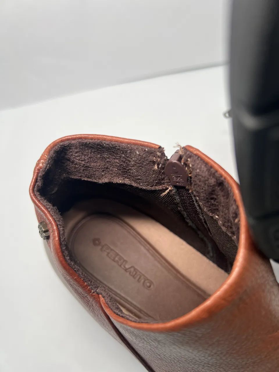 Bota feminina Marrom Perlatto - Tamanho 34 - Foto 5