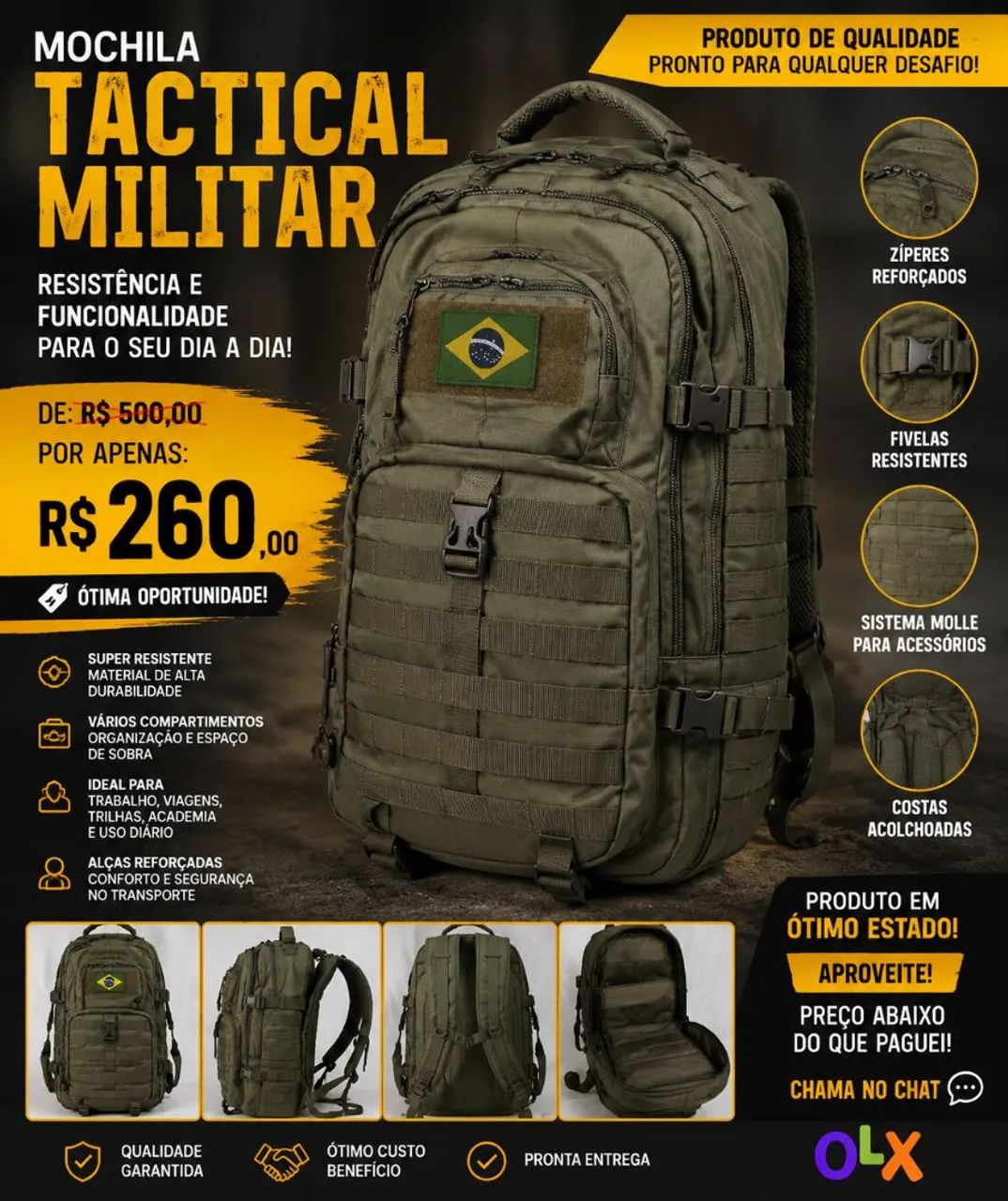 MOCHILA TÁTICA MILITAR