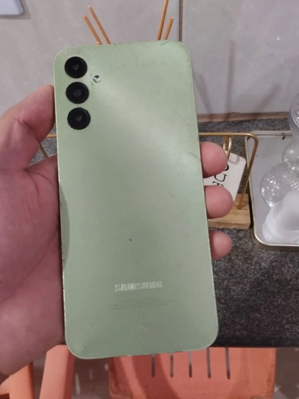 A14 128GB 4RAM tudo ok com capinha película e cabo  - Foto 3