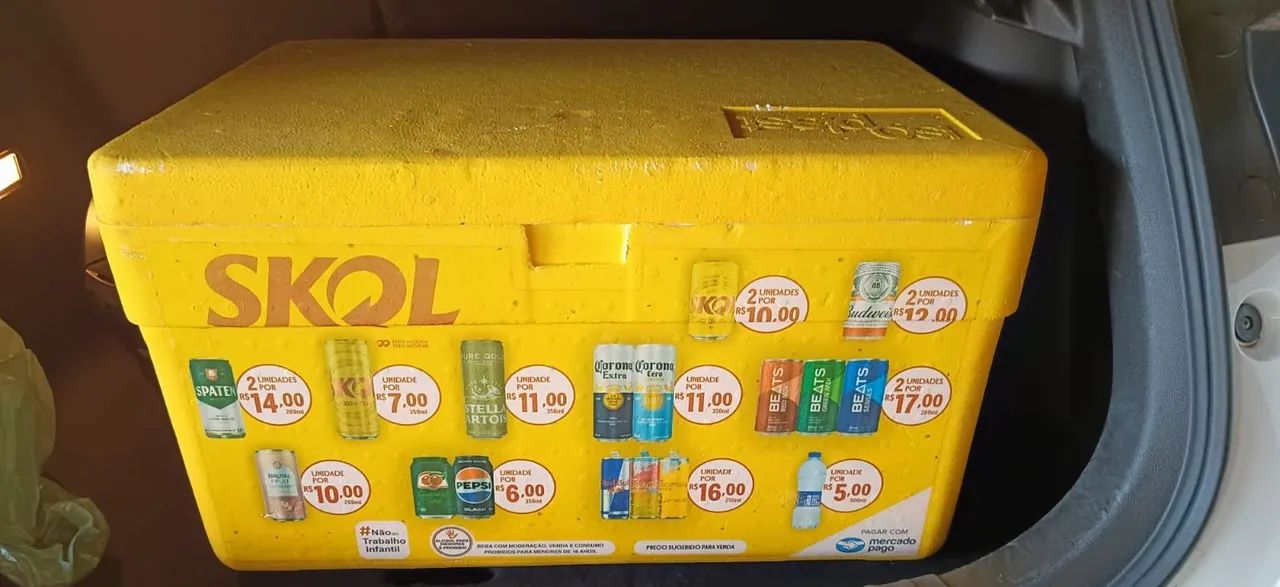 Caixa de isopor bebidas com guarda sol - Foto 2