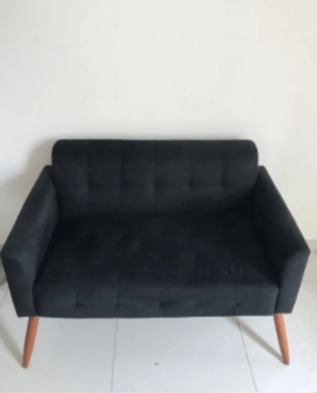 Sofá namoradeira preto - Foto 2