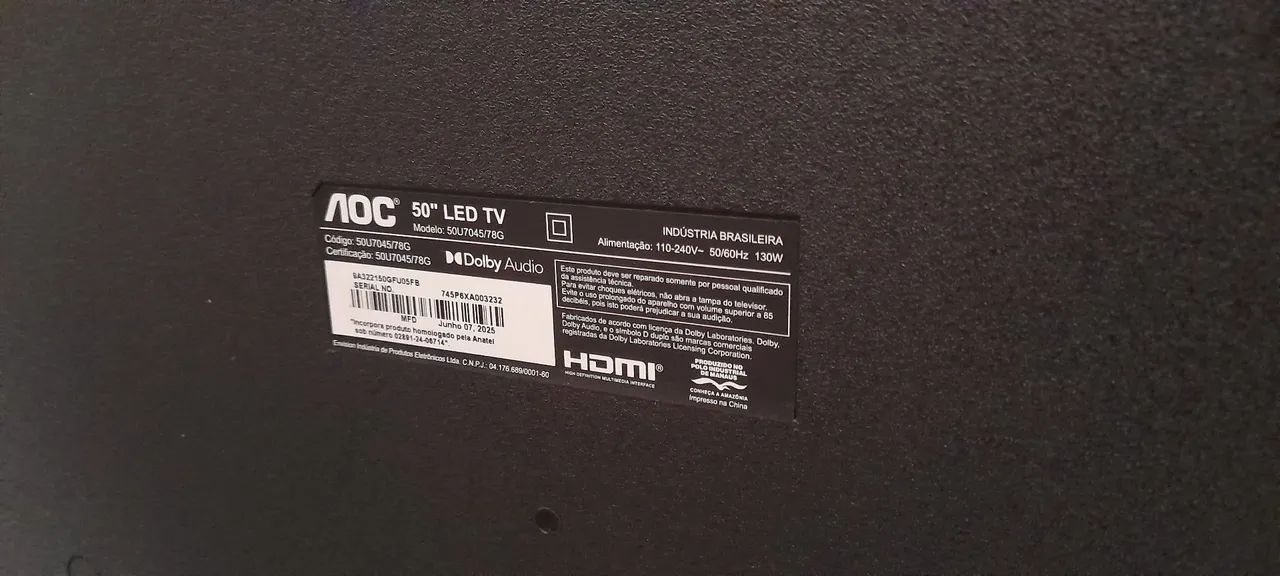 TV AOC 4K 50 polegadas - Foto 5