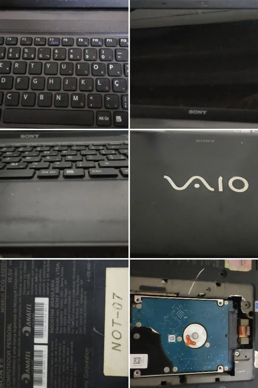 Notebook Sony vaio ,modelo pcg51212x, descrição* - Notebooks Notebook Sony vaio ,modelo pcg51212x, descrição* - Notebooks