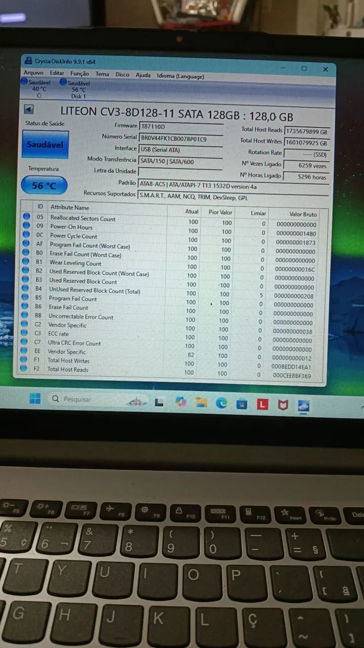 SSD LiteOn 128GB M.2 SATA 2280 original Dell Testado  - Foto 3