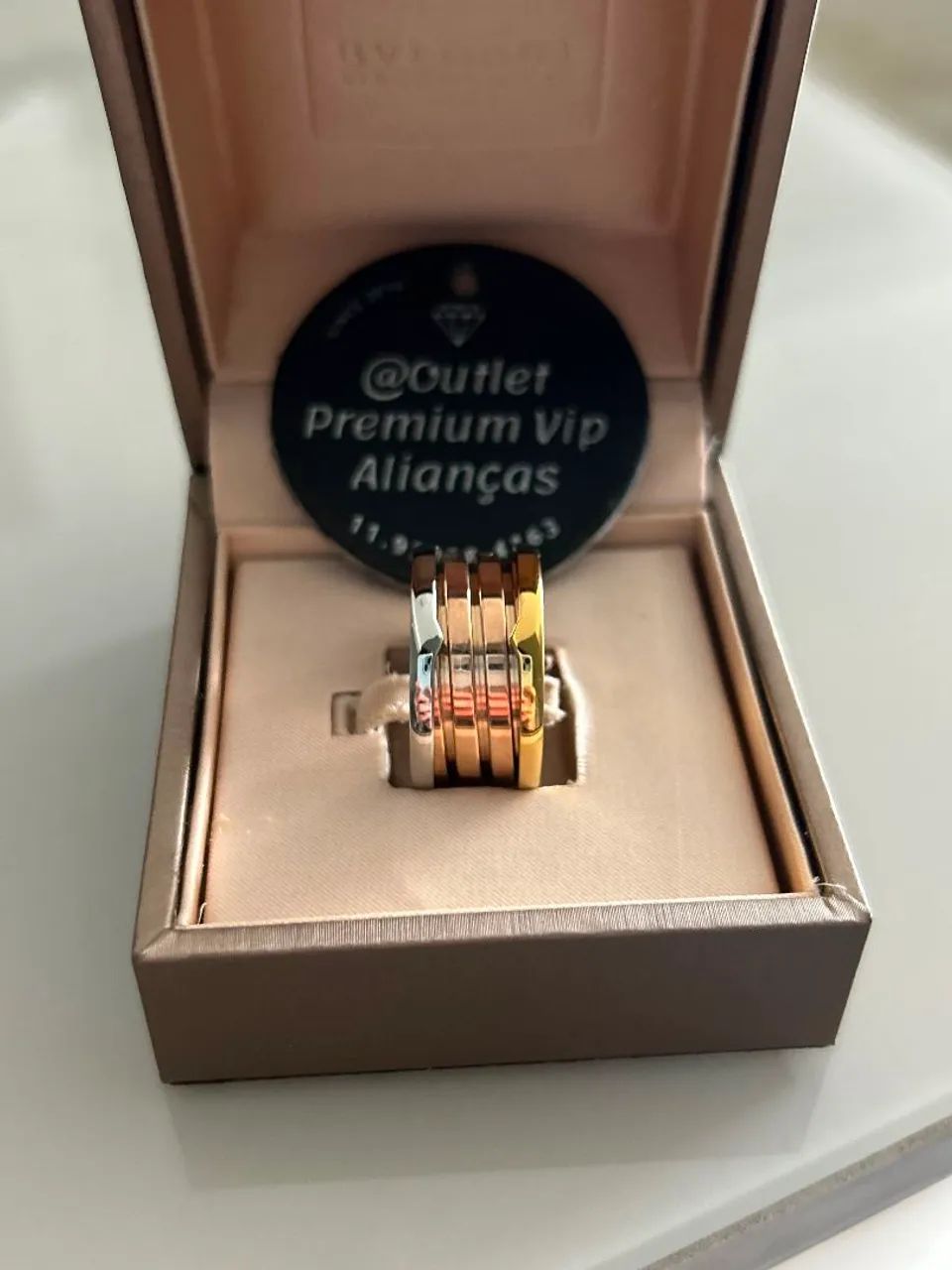 Anel bzero1 bvlgari 3 cores a unidade  - Foto 2