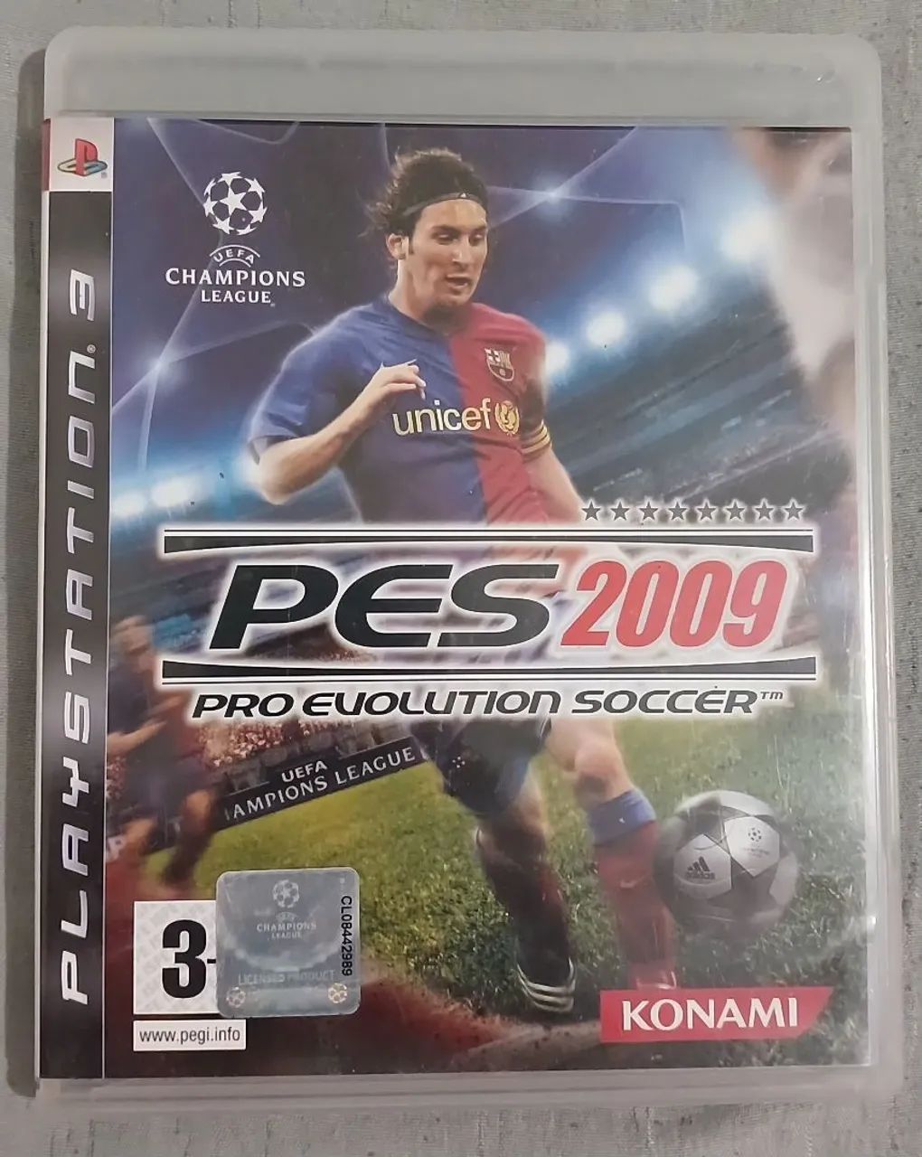 PES 2009 / PS3 / DISCO NOVO.
