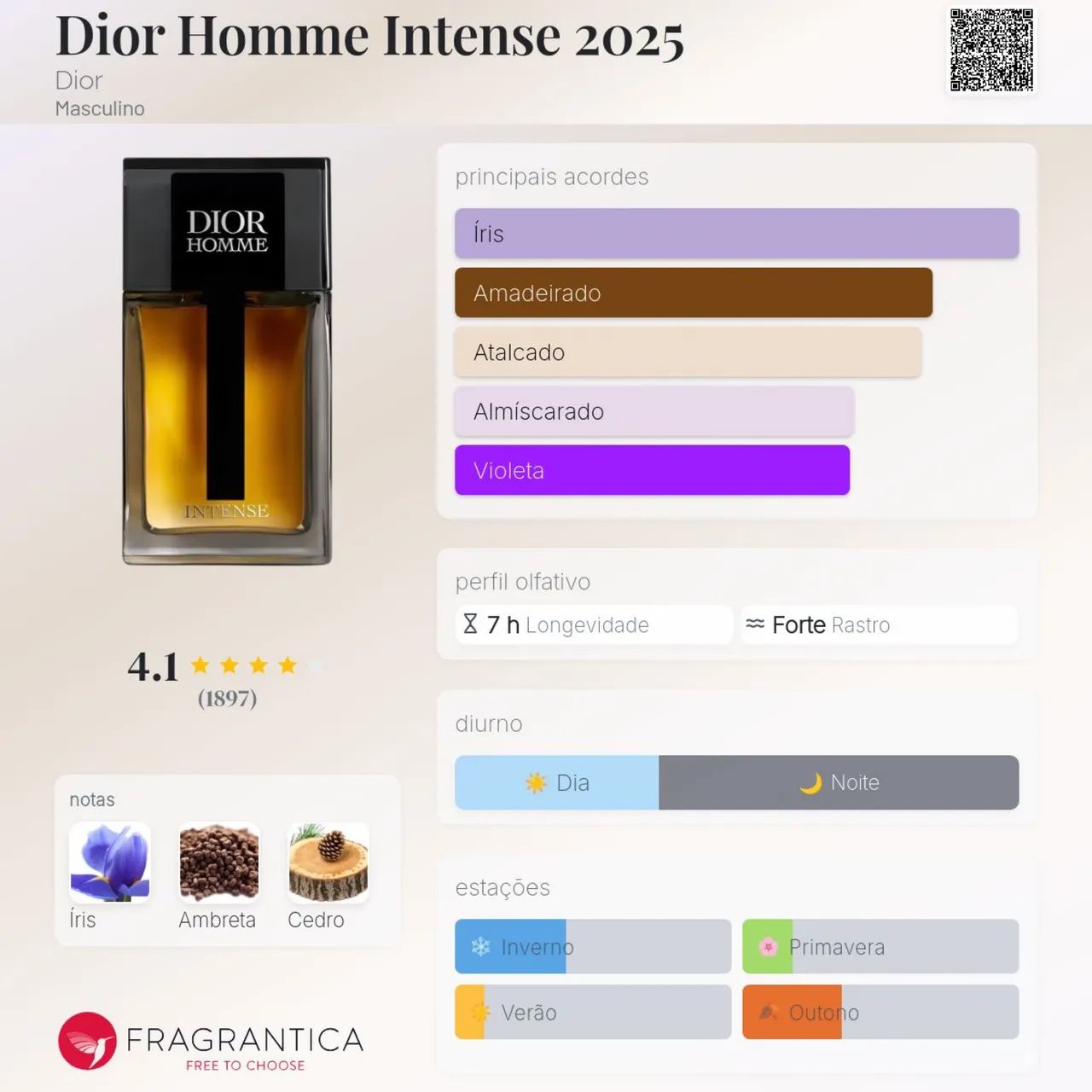 Dior Homme Intense 100ml masculino - Beleza e Cuidados Pessoais