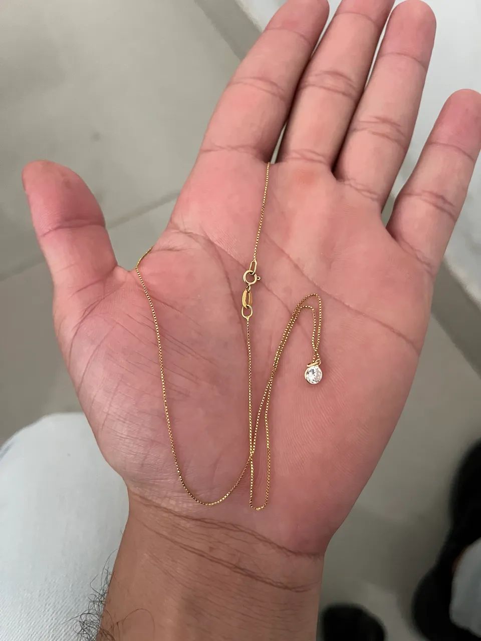 Colar feminino com pingente Ouro 18k 