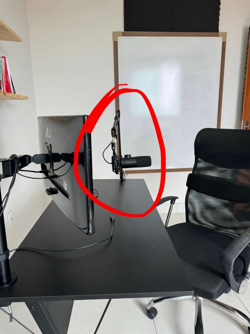 Microfone FIFINE k658 + braço articulado mesa