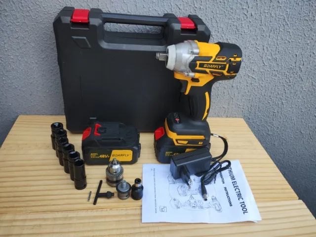 Parafusadeira e furadeira com Chave de Impacto NOVA* - Foto 4