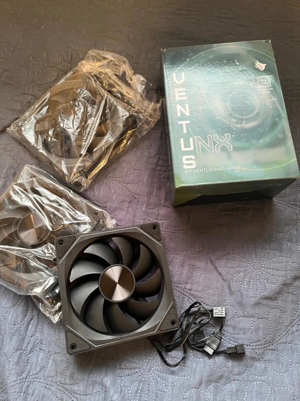 3X FANS VENTOINHAS ARGB FUNDO INFINITO NOVAS