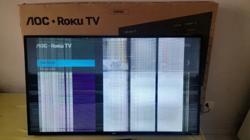 Tv smart 43 polegadas com defeito na tela
