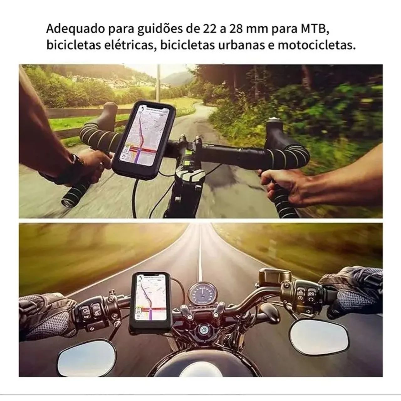 Suporte Porta Celular Moto Bike Á Prova Dágua 360° Articulado 6.5 POLEGADAS - Foto 5