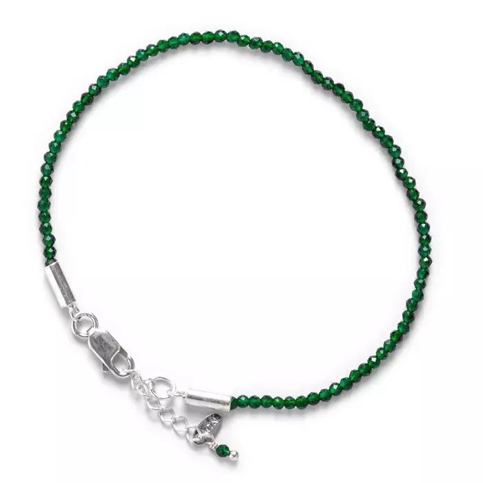 Pulseira pedra natural espinélio esmeralda