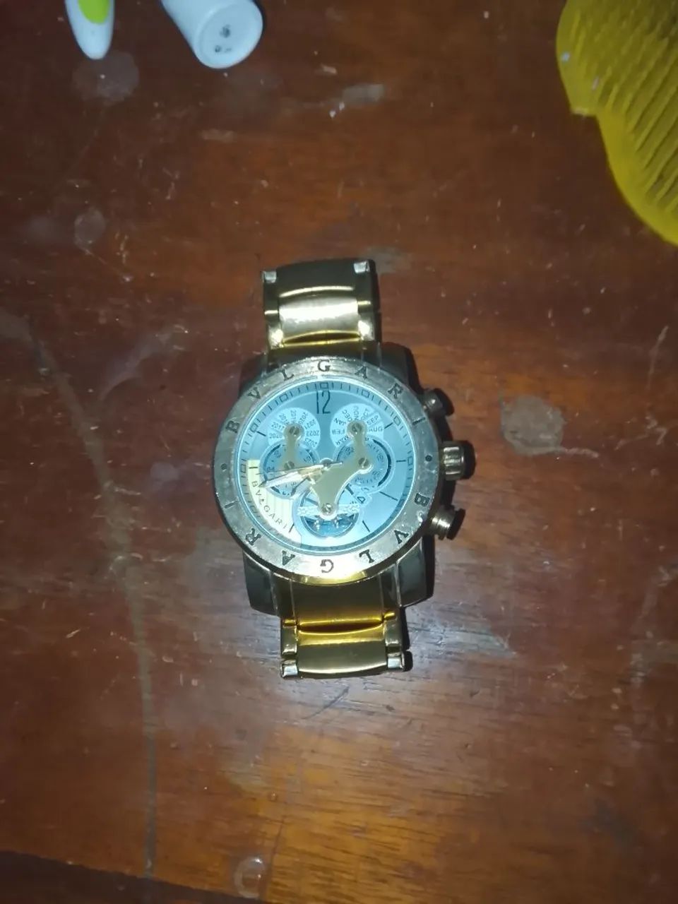 ? RELÓGIO ESTILO BVLGARI ? MODELO DOURADO - Foto 4