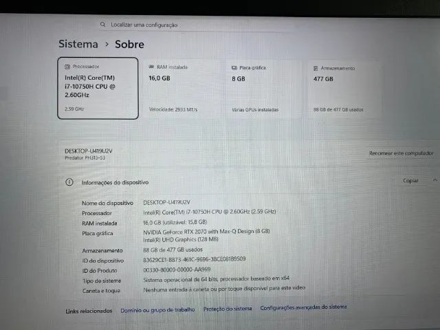 Notebook Acer Predator Helios 300 PH315-53 - Foto 4