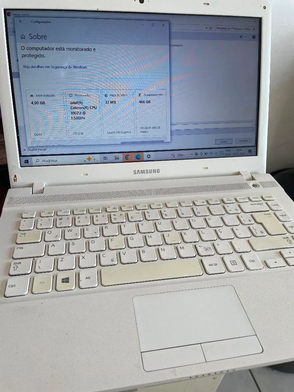 NOTEBOOK SAMSUNG HD 500GB - BRANCO - Foto 4