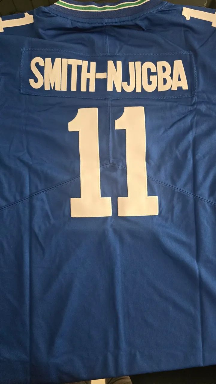 Camisa Jersey Seahawks Throwback 11 Smith-Njigba tamanho G - Foto 4