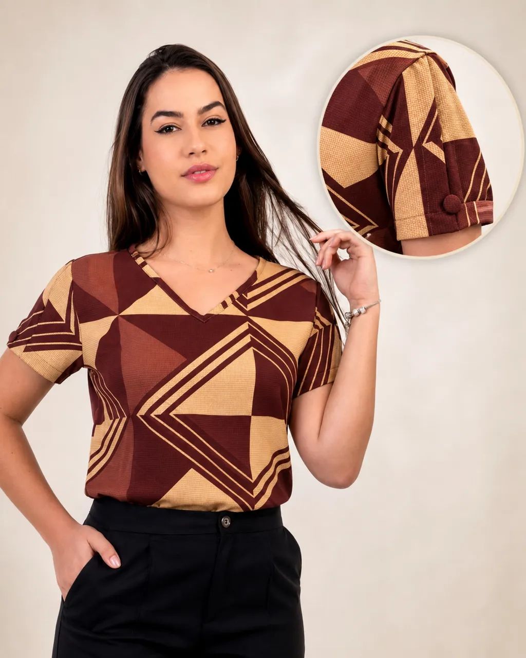Fornecedor blusas  femininas viscose e crepinho - Foto 3
