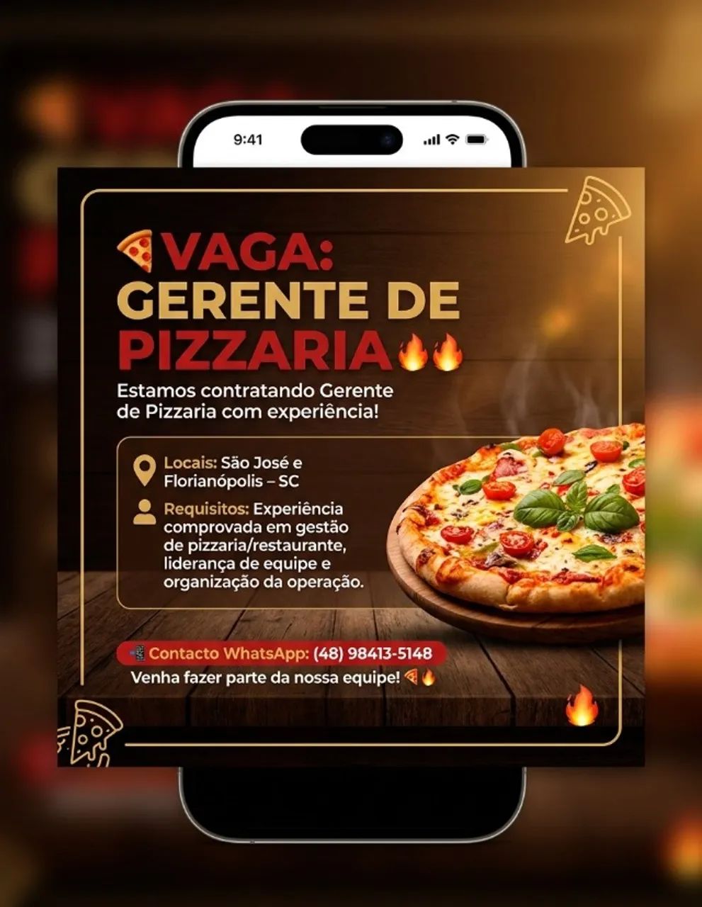 GERENTE DE PIZZARIA