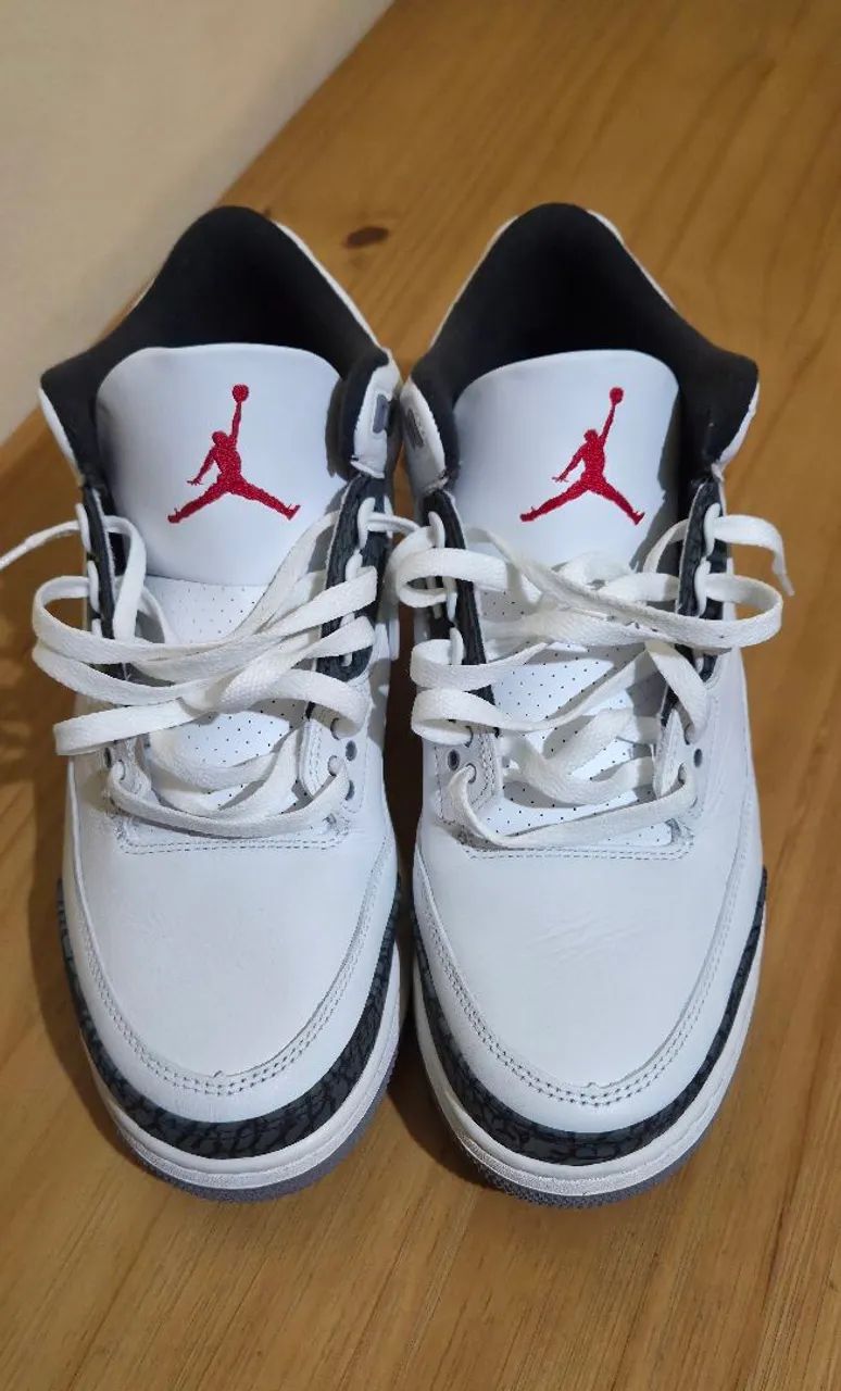 tênis nike air jordan 3 cement grey 43 - Foto 2