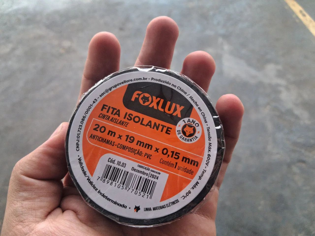 Fita Isolante Fox Lux 20 metros - Nova, Lacrada e de Alta Qualidade