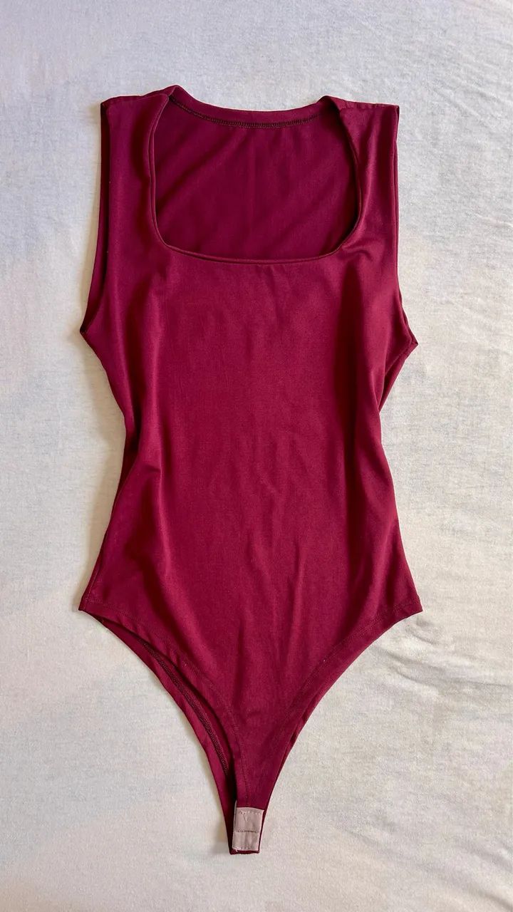 Body Aurora - Vinho Decote Quadrado - Foto 2