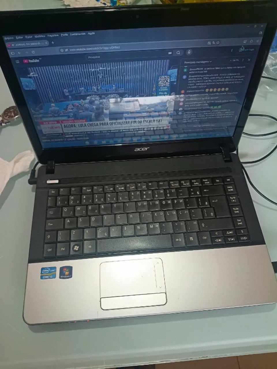 NOTEBOK ACER ASPIRE E1-471 - FUNCIONANDO PERFEITAMENTE - APENAS O PAD MOUSE NAO FUNCIONA - Foto 5