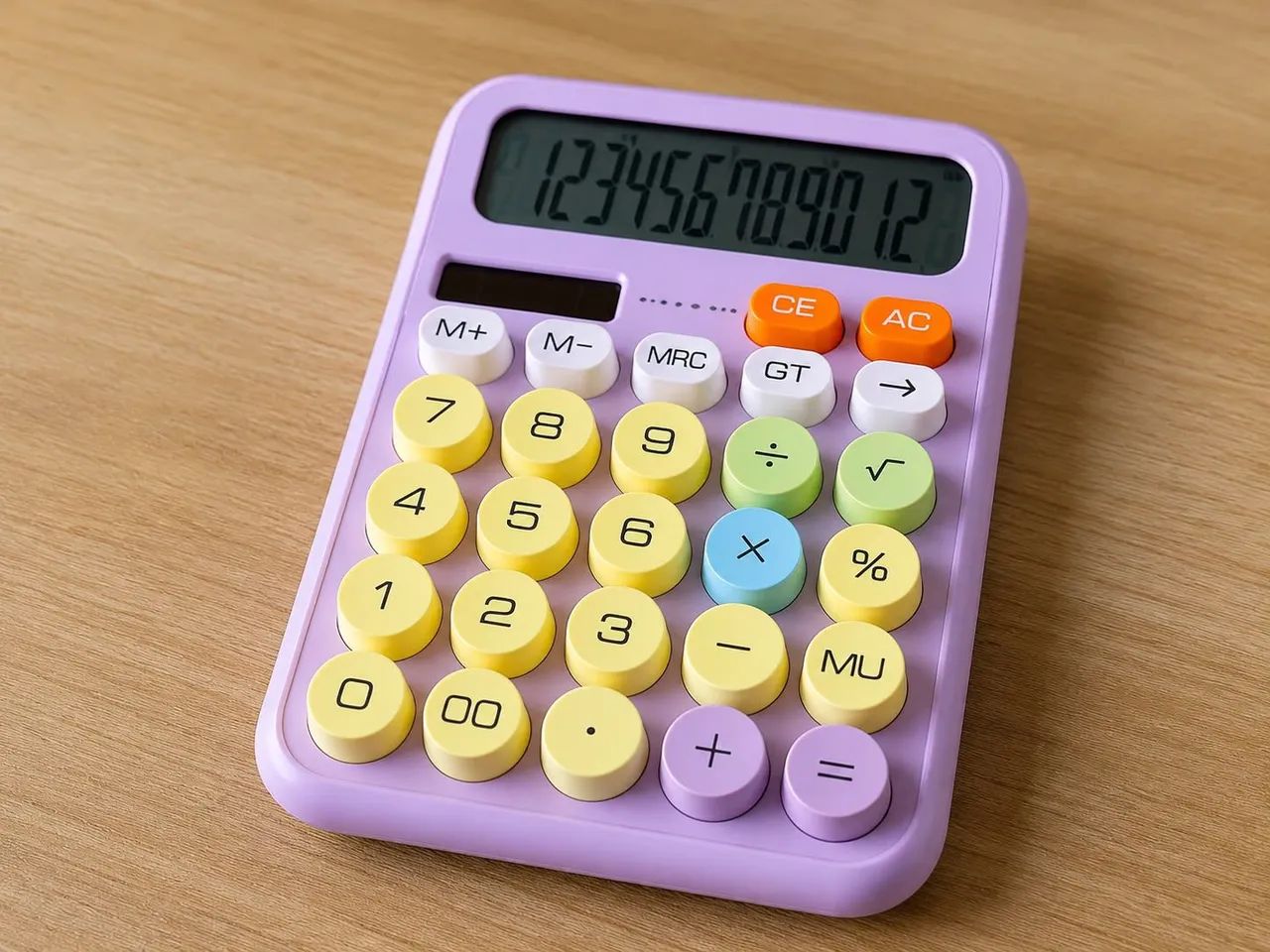 Calculadora de Mesa Colorida com Teclas Redondas e Visor Grande - Foto 5
