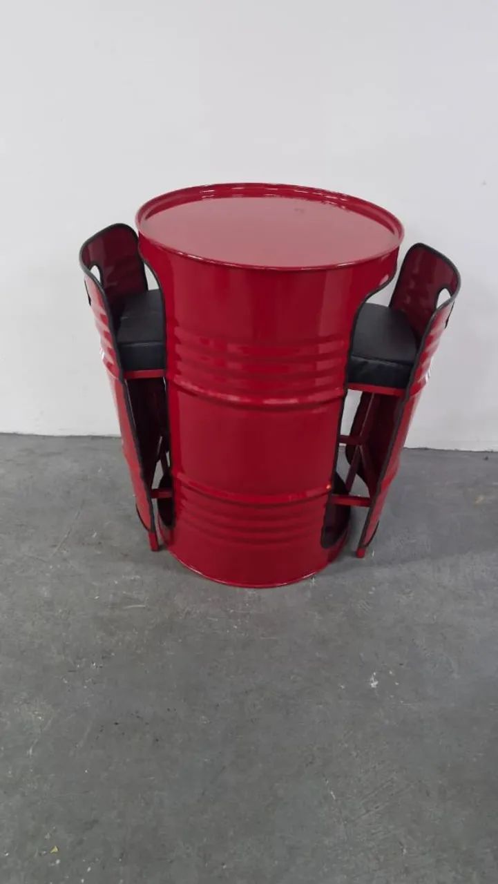Mesa de Tambor bistrô com cadeira de Embutir  - Foto 2