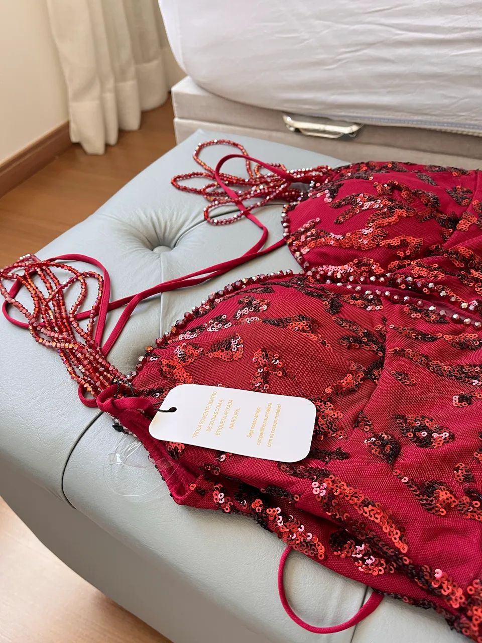 Vestido de festa marsala 