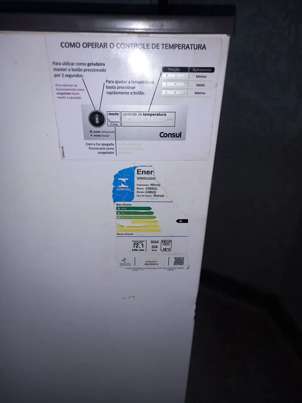 Freezer Consul 534L 220v  - Foto 2