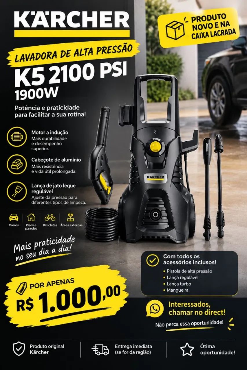 Lavadora de alta pressão K5 Karcher  - Foto 2