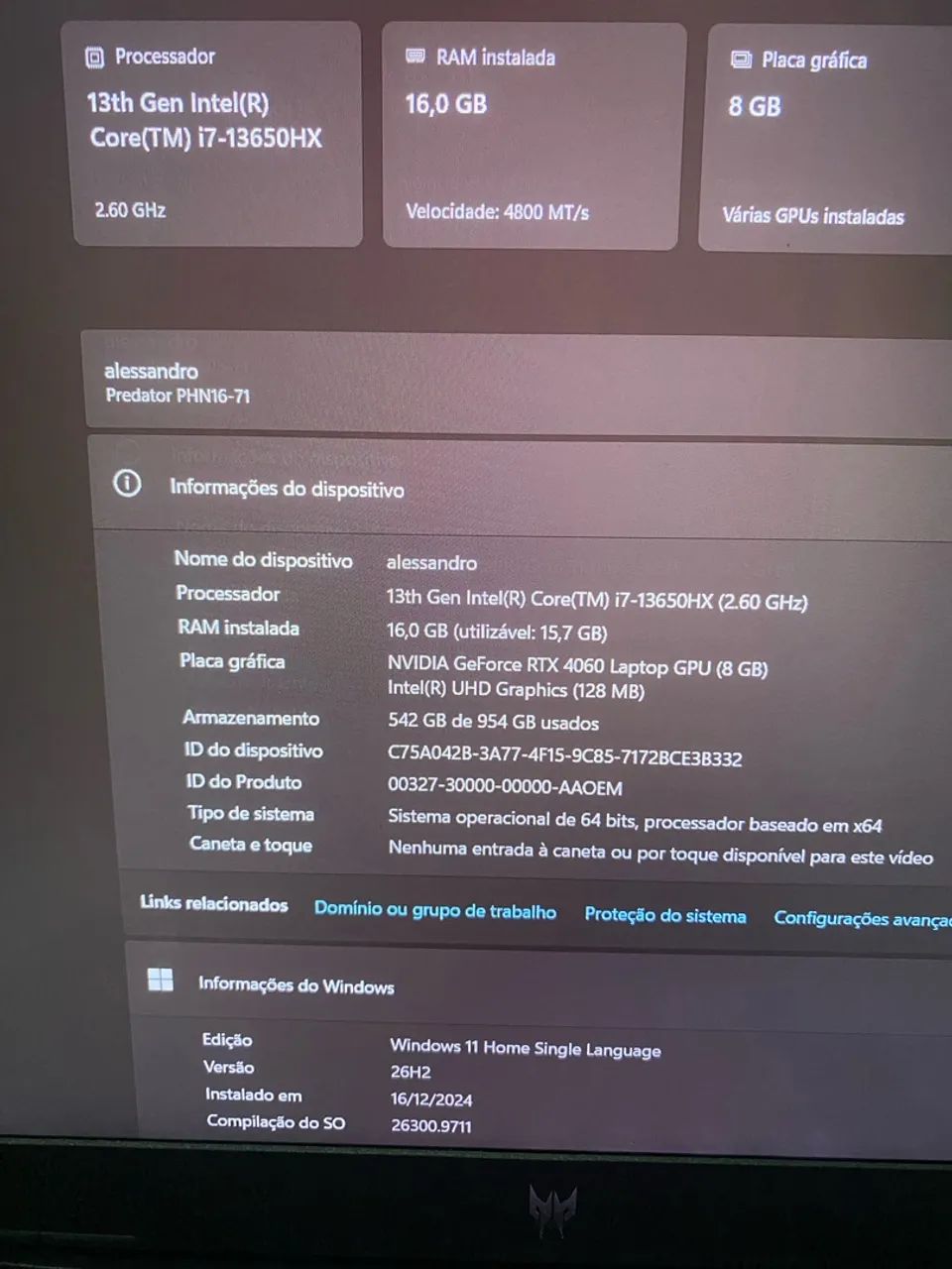 Notebook acer predator helios neo - Foto 5